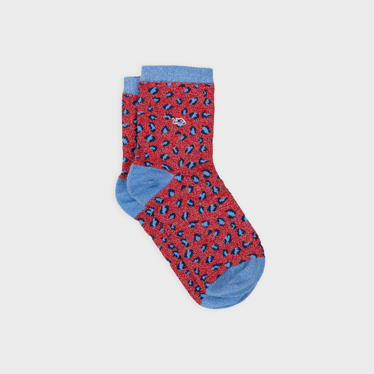Chaussettes léopard pailletées - Kaki