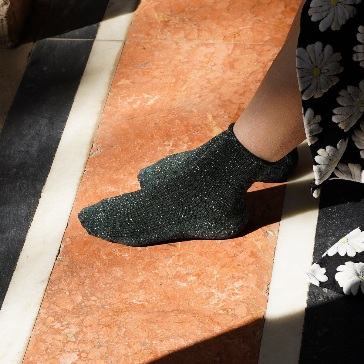 Lurex glitter socks